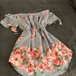 Off the shoulder dress. New with tags